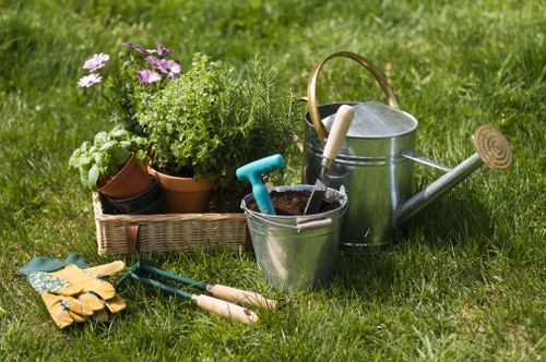 Vibrant garden with maintenance services in Teddington